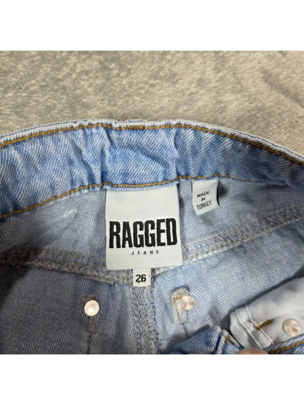 Ragged Jeans Womens 26 Priest Infringement Colorblock Dad Fit Baggy Denim